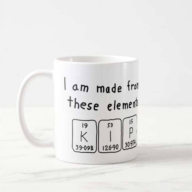 Mug Taille du nom de table périodique Kip (Gauche)