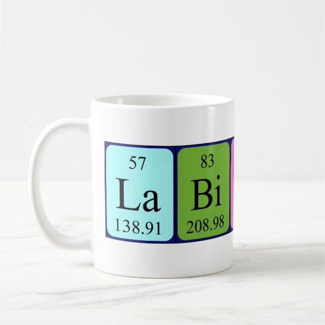 Mug Taille du nom de table périodique Labinot (Gauche)