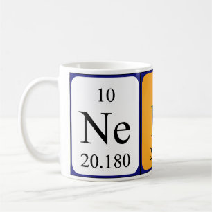 Mug Taille du nom de table périodique Nedra