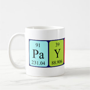 Mug Taille du nom de table périodique Payton