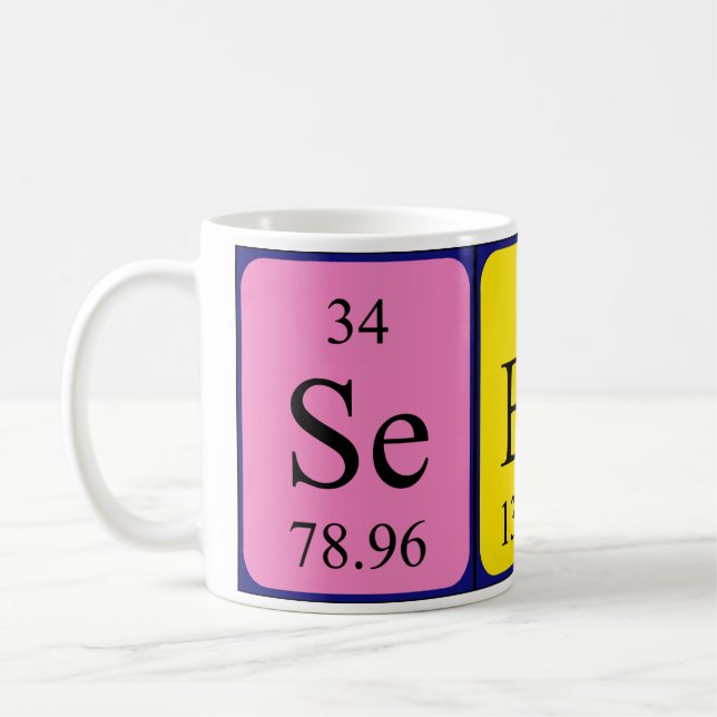 Mug Taille du nom de table périodique Sebas (Gauche)