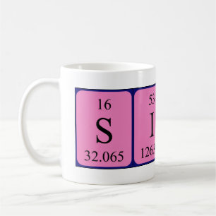 Mug Taille du nom de table périodique Sindi
