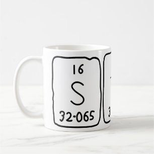 Mug Taille du nom de table périodique Stas