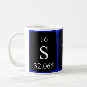 Mug Taille du nom de table périodique Stas