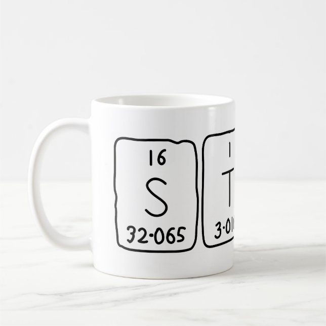 Mug Taille du nom de table périodique Stass (Gauche)