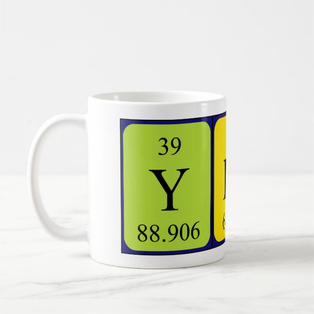 Mug Taille du nom de table périodique Ylies (Gauche)