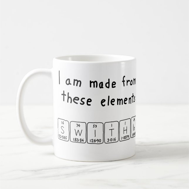 Mug Taille du nom périodique de la table (Gauche)