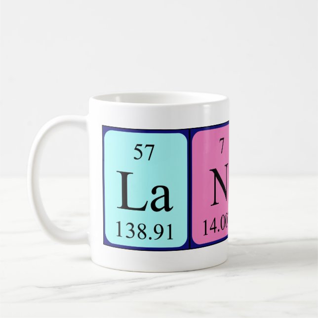 Mug Taille du nom périodique de la table Lanny (Gauche)