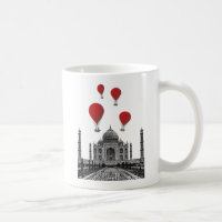 Taj Mahal et Red Hot Air Balloons