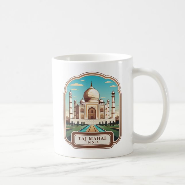 Mug Taj Mahal Souvenir Inde Vintage (Droite)