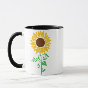 Mug Tall Sunflower Art botanique