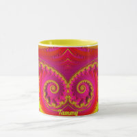 TAMMY ~ HOT CRAZY 3D Fractal ~ Rose Rouge Jaune
