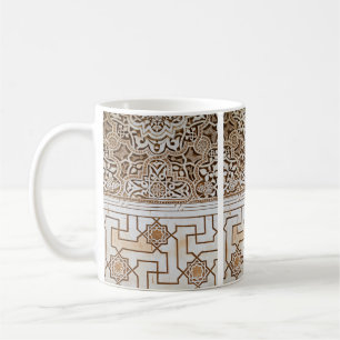Mug Tan et crème Arabesque Mosaic Motif
