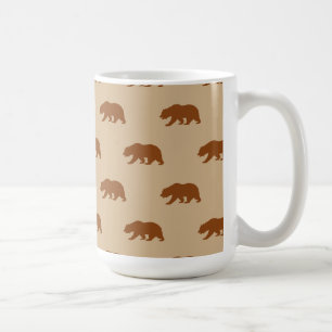 Mug Tan et selle Brown Grizzly Bear Motif
