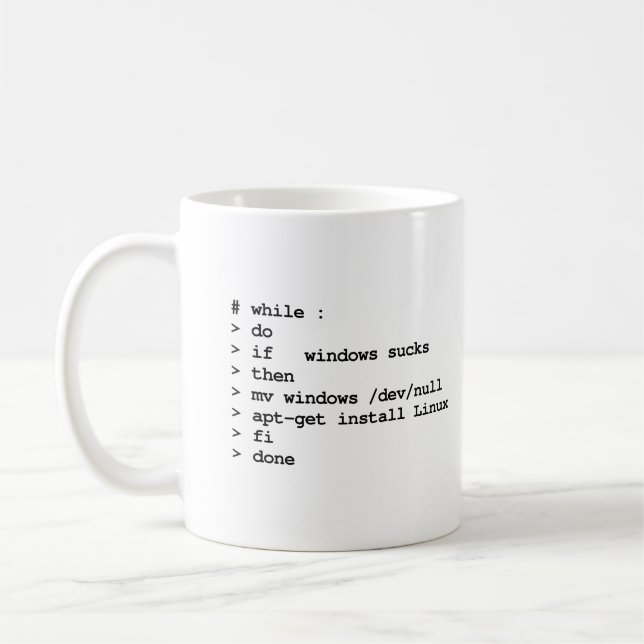 Mug tandis que : faites (Gauche)