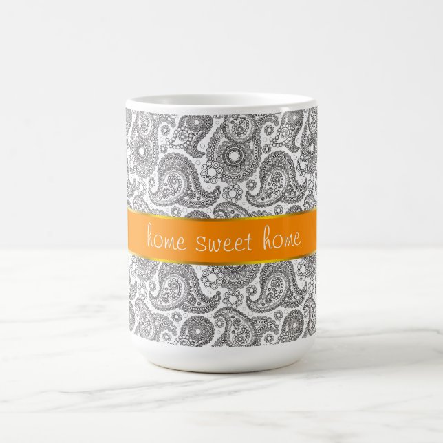Mug Tangerine Black Paisley (Centre)