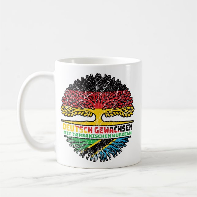 Mug Tansania Tansanisch Deutsch Deutschland Baum (Gauche)
