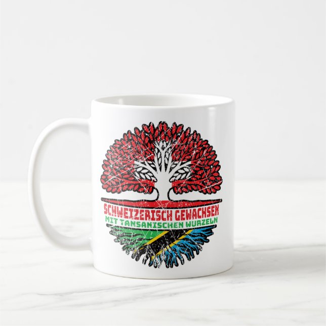 Mug Tansania Tansanisch Schweizer Schweiz Baum Wurzel (Gauche)