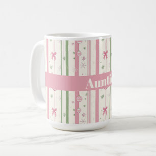 Mug Tante Coquette Rose Personnalisée pour les Fêtes