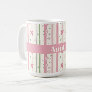 Mug Tante Coquette Rose Personnalisée pour les Fêtes