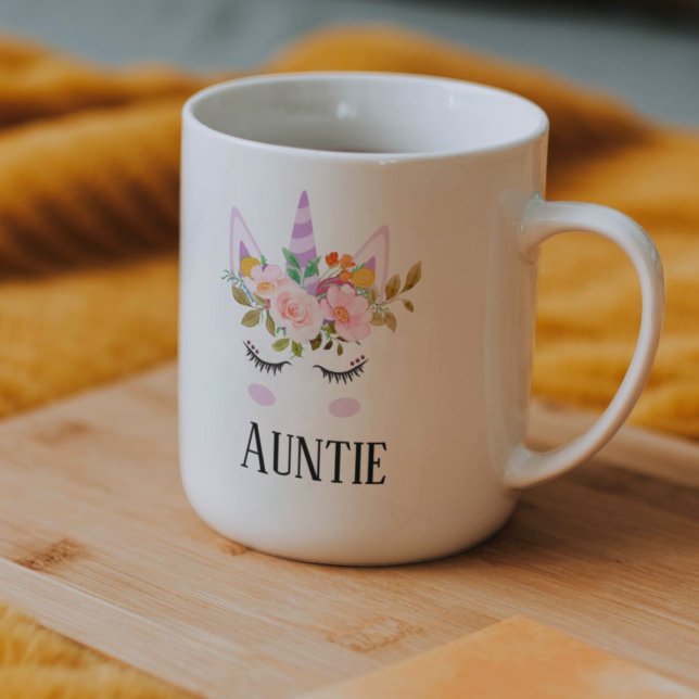 Mug Tante de licorne lunatique, faire-part de grossess (Créateur téléchargé)
