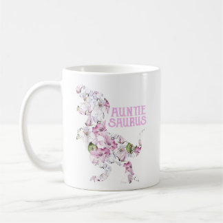 Mug Tante Dinosaur Floral Fleur Cadeaux d'anniversaire