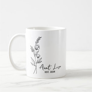 Mug Tante EST. 2024, Bientôt Être Tante Don