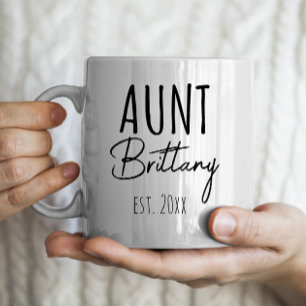 Mug Tante & Est personnalisée. Année