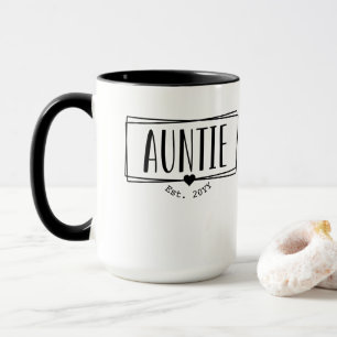 Mug Tante Est. Tante personnalisée établie Nouveaux ca