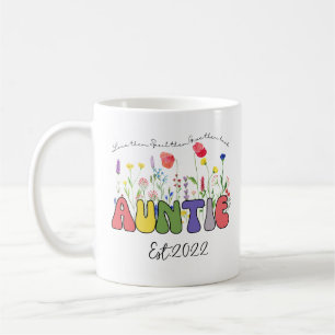 Mug Tante Fleur sauvage personnalisée