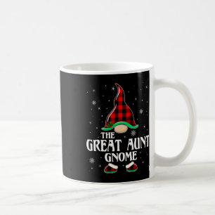 Mug Tante Gnome Buffalo Plaid Famille Groupe Noël