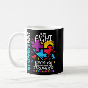 Mug Tante Oncle Puzzle Cœur Bleu Combattant Neveu Au