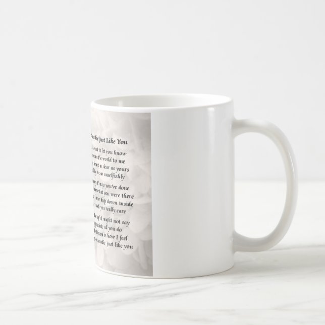 Mug Tante Poem - conception de roses (Droite)
