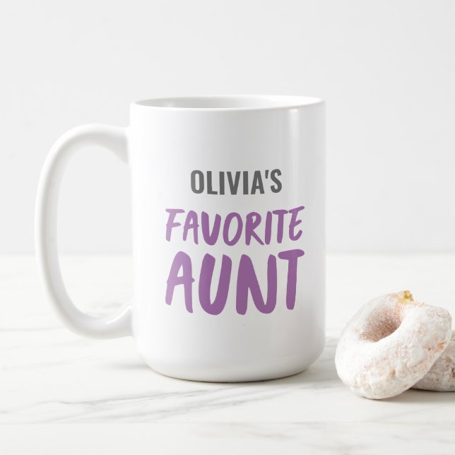 Mug Tante préférée personnalisée (Avec donut)