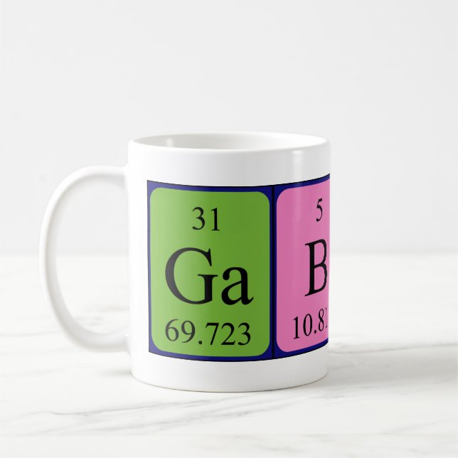 Mug Tapin de nom de table périodique Gabin (Gauche)