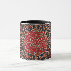 Mug Tapis Persan Antique Turc Vieilli et Abîmé