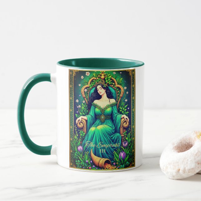 Mug Tarot Card Illustration, The Empress (Avec donut)