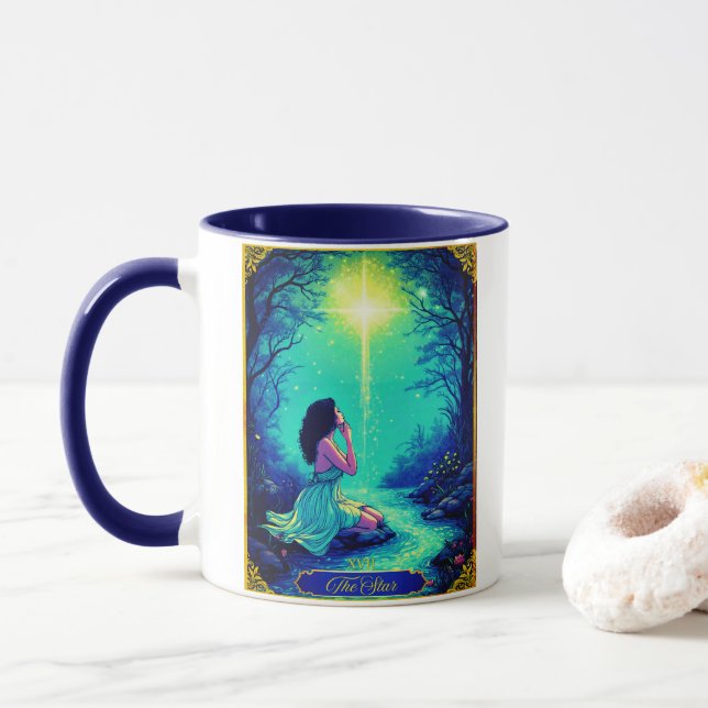 Mug Tarot Card Illustration, The Star (Avec donut)