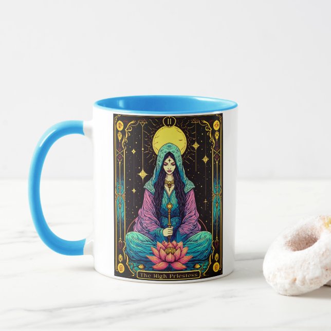 Mug Tarot Illustration, the High Priestess (Avec donut)