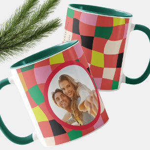 Mug Tartan moderne coloré Plaid Noël