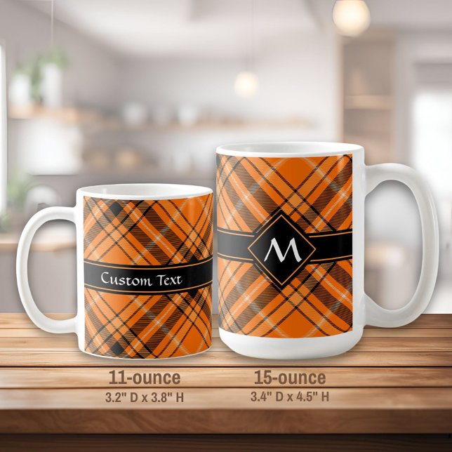 Mug Tartan orange d'Halloween (Créateur téléchargé)