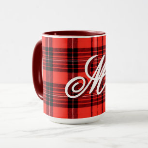 Mug Tartan Plaid Rouge traditionnel Collection moderne