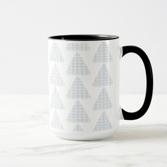Mug Tartan Triangles bleu (Droite)