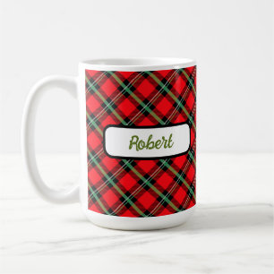 Mug Tarte rouge noir vert Plaid Musique personnalisée