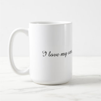 Mug Tasse, j'aime mon chat, chat aime, café du matin