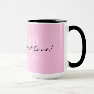 Mug tasse-rose chic. Nanas donnent le meilleur amour