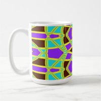Tasse, un design de motif transparent multicolore