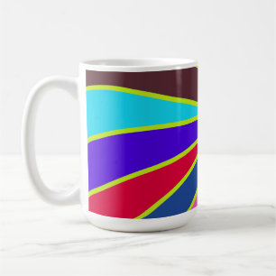 Mug Tasse, un motif vibrant de rayures arc-en-ciel col