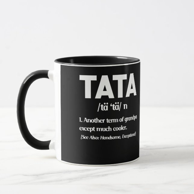 Mug Tata definition funny Grandpa (Gauche)