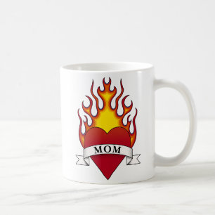 Mug Tatouage de maman au coeur du feu